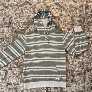 Quiksilver Green and White Sweatshirt